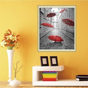 img 3 attached to 🎨 Blxecky 5D DIY Diamond Painting by Number Kits - Red Umbrella (30x40cm/12x16inch) - Improve SEO