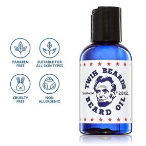 img 2 attached to 🧔 Twin Beards Sandalwood Natural Beard Oil: Enhancing Skin Health & Promoting a Soft, Full Beard with Vitamin E, Sandalwood & Jojoba Oil - 2 Oz U.S.A