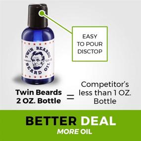 img 1 attached to 🧔 Twin Beards Sandalwood Natural Beard Oil: Enhancing Skin Health & Promoting a Soft, Full Beard with Vitamin E, Sandalwood & Jojoba Oil - 2 Oz U.S.A