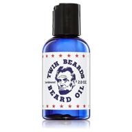 🧔 twin beards sandalwood natural beard oil: enhancing skin health & promoting a soft, full beard with vitamin e, sandalwood & jojoba oil - 2 oz u.s.a logo