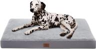 🛏️ eterish grey orthopedic dog bed - medium & large dogs, egg-crate foam pet bed with removable cover, machine washable logo