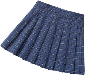 img 4 attached to 👗 Girls' Clothing: Pleated Skirts with Uniform Waisted Scooter Design