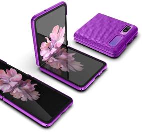 img 1 attached to 📱 Premium BELTRON Galaxy Z Flip 2020 Case: Snap-On Cover with Belt Holster Combo, Kickstand, and Purple Finish - Compatible with SM-F700/SM-F707 (NOT Z FLIP 3)