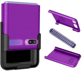 img 2 attached to 📱 Premium BELTRON Galaxy Z Flip 2020 Case: Snap-On Cover with Belt Holster Combo, Kickstand, and Purple Finish - Compatible with SM-F700/SM-F707 (NOT Z FLIP 3)