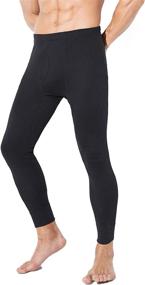 img 1 attached to TEERFU Mens Thermal Underwear Pants: Midweight Cotton Long Johns Bottoms for Optimal Warmth