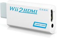 wii to hdmi converter adapter, gana wii to hdmi 1080p 720p connector output video & 3.5mm audio - supports all wii display modes logo