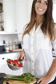 img 3 attached to 🍲 LiveFresh Fine Mesh Strainer: Premium Stainless Steel Strainer with Non Slip Handle - Essential for Quinoa, Tea, Soup, Sifting, Baking, and Straining - 5-1/2 Inch Size