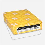 📃 neenah cardstock, 8.5" x 11", 90 lb: find white 94 brightness paper - 300 sheets (91437) logo