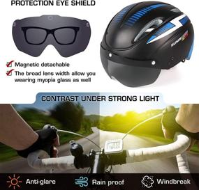 img 2 attached to 🚲 ELLOLLA Urban Commuter Bike Helmet for Men and Women - Adjustable Cycling Helmet with Detachable Visor and Magnetic Goggles