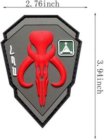 img 1 attached to Mandalorian Boba Fett Morale Patch: High-Quality 3D-PVC Rubber Patch - 3.94 x 2.76 inch