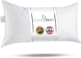 img 4 attached to 🔝 Premium 16x24 Down-filled Decorative Throw Pillow Insert, 100% Cotton Cover, Made in USA