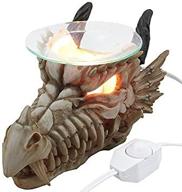 придайте блеск вашему мифическому декору с помощью декоративного магического черепа рычащего дракона на электрическом ароматизаторе и парфюмерном осветителе. логотип