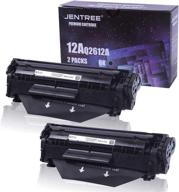 🖨️ jentree compatible toner cartridge for hp 12a q2612a, for use with hp 1010 1012 1015 3015 3020 3030 1319 3050 3052 3055 m1005 lbp-2900 lbp-3000 printer (black, pack of 2) logo