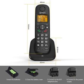 img 2 attached to Беспроводной домашний телефон Ornin D1001 - DECT 6.0 (черный) - Одна упаковка: надежное и удобное коммуникационное решение