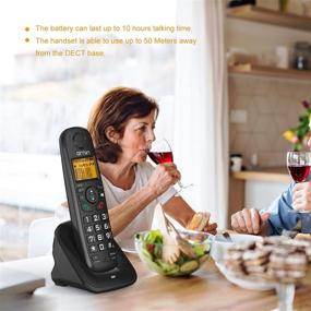 img 1 attached to Беспроводной домашний телефон Ornin D1001 - DECT 6.0 (черный) - Одна упаковка: надежное и удобное коммуникационное решение