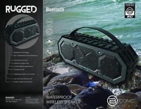 img 1 attached to 🔊 Biconic Bluetooth Waterproof Speaker: Enhanced Bass and Wireless Portable with Handle - Black