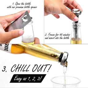 img 1 attached to Ultimate Beer Chiller Sticks for Bottles Set: 3 Stainless Steel Cooling Chillers for Christmas Gift Accessories, Perfect Cooler Gag Idea for Men's Birthday Gifts