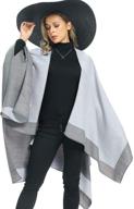 🧣 versatile reversible cape: black cardigan sweater knitting for women's scarves & wraps logo