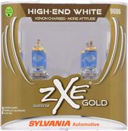 🔦 sylvania - 9006 (hb4) silverstar zxe gold high performance halogen headlight bulb - headlight &amp; fog light, bright white light output, best hid alternative, xenon charged technology (includes 2 bulbs) logo