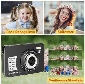img 1 attached to 📷 30MP Compact Digital Camera with 2.7" Pocket Display - Rechargeable & User-Friendly: Perfect for Kids, Students, School, and Children's Photography - Features 8X Digital Zoom, Includes 32GB SD Card and 1 Battery