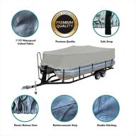 🛥️ leadallway 210d pontoon boat cover - sliver, waterproof with pu coating (21-24ft) логотип
