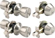 secure your home with brinks 2798-119 bell style keyed entry knob and single cylinder deadbolt set, keyed alike, satin nickel, 2-pack logo