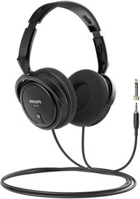 img 3 attached to 🎧 PHILIPS проводные стерео наушники Over Ear для подкастов, студийного мониторинга и записи, компьютера, клавиатуры и гитары с адаптером 6,3 мм (1/4 дюйма)