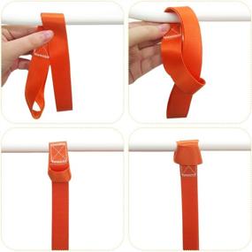 img 1 attached to 🔗 FineGood 10 Pcs Soft Loop Tie Down Straps: 1,500lb Load Capacity, 4,500lb Breaking Strength Belts for Secure Trailering of Motorcycle Dirt Bike ATV UTV - Blue, Orange