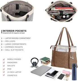 img 2 attached to Womens Laptop Compartment Pockets Teacher Laptop Accessories in Bags, Cases & Sleeves