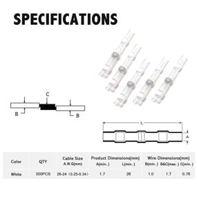 img 3 attached to Kuject 300PCS White Solder Seal Wire Connectors