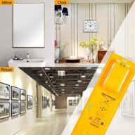 yellow picture hanging tool with built-in level - easy frame picture hanger kit for wall mounting logo