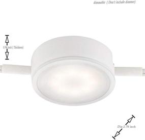 img 3 attached to 🎉 Festival Carol LED Puck Lights: Dimmable Under Cabinet Kitchen Closet Shelf Lighting - Pack of 3