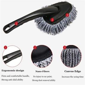 img 2 attached to 🚗 Upgrade your Car Cleaning with Wemaker Multi-Functional Dash Duster in Gray