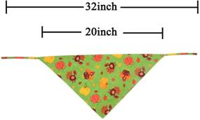 img 1 attached to 🐾 Thanksgiving Reversible Triangle Dog Bandana 2-Pack: Stylish Scarf Accessories for Dogs, Cats, and Pets