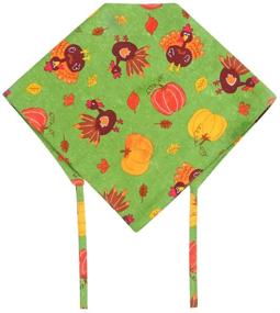 img 2 attached to 🐾 Thanksgiving Reversible Triangle Dog Bandana 2-Pack: Stylish Scarf Accessories for Dogs, Cats, and Pets