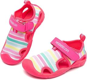 img 4 attached to Quick Dry Aqua Water Shoes for Toddler Boys 👟 and Sporty Girls - Ideal Beach Swim Sandals for Little Kids