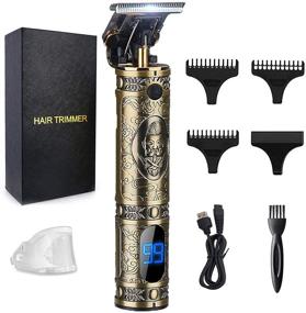 img 4 attached to 🔌 AMULISS Professional Mens Hair Clippers: Zero Gapped, Cordless Hair Trimmer, Haircut & Grooming Kit for Men with Rechargeable LED Display