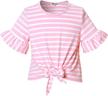 sleeve summer cotton t shirts rainbow girls' clothing for tops, tees & blouses logo