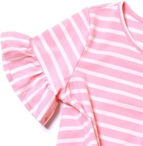 img 1 attached to Sleeve Summer Cotton T Shirts Rainbow Girls' Clothing for Tops, Tees & Blouses