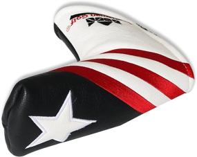 img 2 attached to ⭐️ Premium USA Star Blade Putter Cover - Craftsman Golf Black White Red Stripes for Scotty Cameron Odyssey Ping Callaway & More