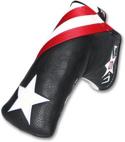 img 3 attached to ⭐️ Premium USA Star Blade Putter Cover - Craftsman Golf Black White Red Stripes for Scotty Cameron Odyssey Ping Callaway & More