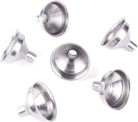 img 3 attached to 🔍 Super Z Outlet 1.25" Stainless Steel Mini Funnels (6 Pack) - Perfect for Miniature Bottles, Essential Oils, DIY Lip Balms, Cooking Spices, Liquids, and Homemade Makeup Fillers