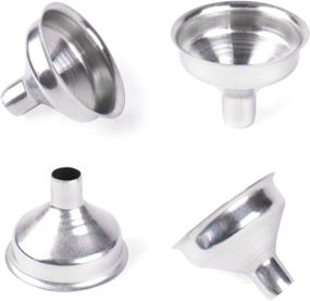 img 1 attached to 🔍 Super Z Outlet 1.25" Stainless Steel Mini Funnels (6 Pack) - Perfect for Miniature Bottles, Essential Oils, DIY Lip Balms, Cooking Spices, Liquids, and Homemade Makeup Fillers