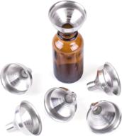 🔍 super z outlet 1.25" stainless steel mini funnels (6 pack) - perfect for miniature bottles, essential oils, diy lip balms, cooking spices, liquids, and homemade makeup fillers logo