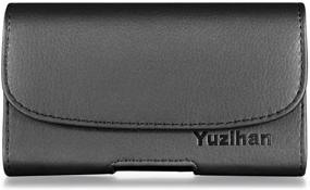 img 3 attached to 📱 Yuzihan Premium Leather Belt Holster Pouch for iPhone 13 Mini, 12 Mini, iPhone SE 2020 (4.7 Inch), iPhone 7, 6S, 6, 8 - Compatible with Thick Defender Cases, Protective Cases, Hybrid Armor Cases, and Battery Cases