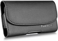 📱 yuzihan premium leather belt holster pouch for iphone 13 mini, 12 mini, iphone se 2020 (4.7 inch), iphone 7, 6s, 6, 8 - compatible with thick defender cases, protective cases, hybrid armor cases, and battery cases logo