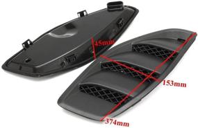img 3 attached to 🚀 Flash2ning Engine Inlet Vent Hood Cover for Jeep JK Wrangler 2007-2019, Louvers Exterior Accessories, ABS Plastic, 1 Set of 2, Black