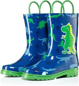 img 3 attached to 🦖 Outdoor Waterproof Dinosaur Handled Boys' Shoes for Play in Puddles