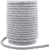 🎗️ silver twisted cord trim - 59 feet decorative rope for curtain tiebacks, upholstery, honor cords, and home decor logo