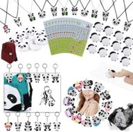 ultimate bundle: 84-pack panda party supplies & favors - goodie bags, squishy toys, 🐼 necklaces, keychains, rings, brooches, stickers - perfect for panda bear themed birthdays and baby showers! логотип